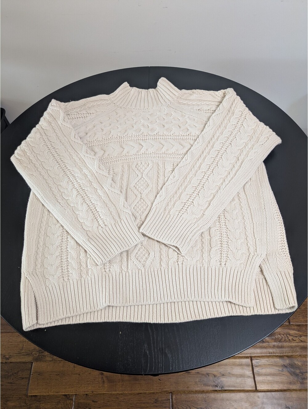 Banana Republic XXL Tall/Long Cream Cable Knit Sweater - New with tags